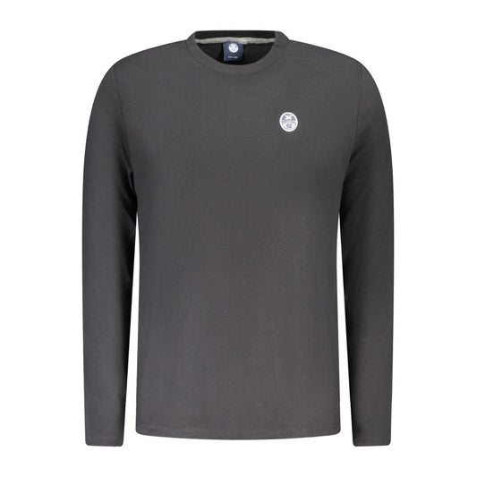 North Sails Black Cotton Men's Long-Sleeve T-Shirt