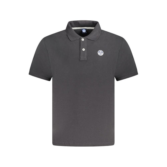 North Sails Black Cotton Mens Polo Shirt