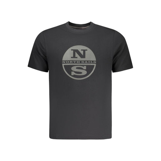 North Sails Black Cotton Men's T-Shirt