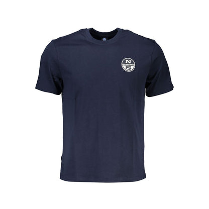 North Sails Blu Cotton Men T-Shirt