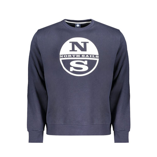 North Sails Blue Cotton Men Sweatshirt