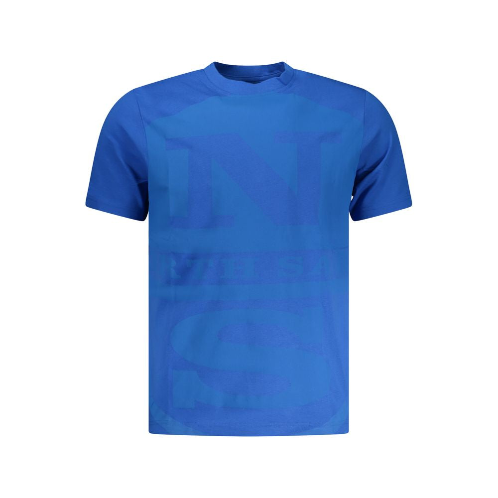 North Sails Blue Cotton Men T-Shirt
