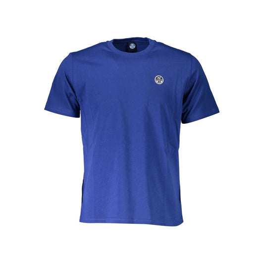 North Sails Blue Cotton Men T-Shirt