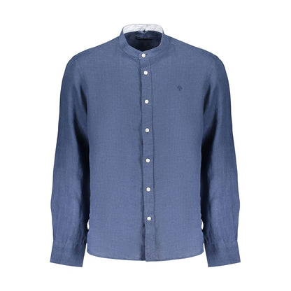 North Sails Blue Linen Mens Shirt