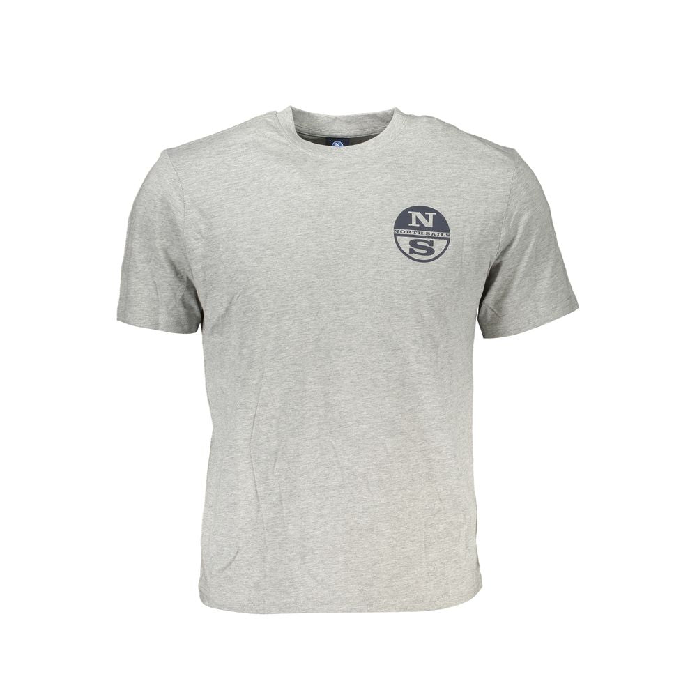 North Sails Gray Cotton Men T-Shirt