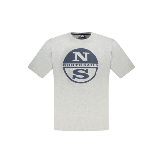 North Sails Grigio Cotton Men T-Shirt
