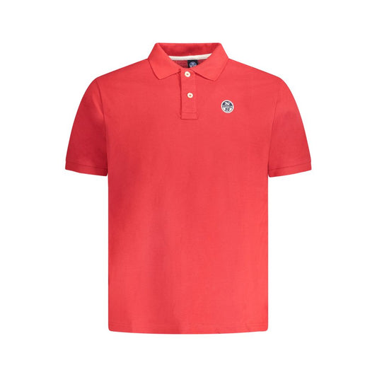 North Sails Red Cotton Men Polo
