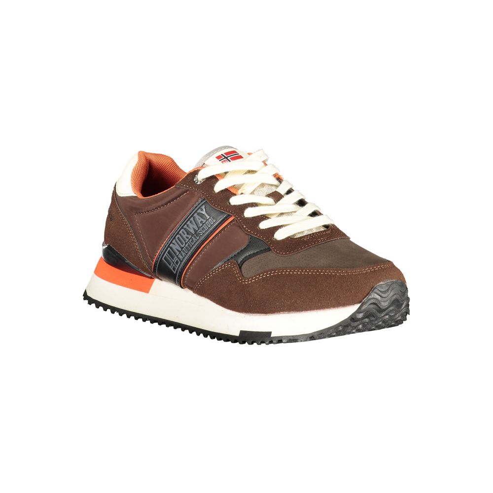 Norway 1963 Brown Polyester Men Sneakers