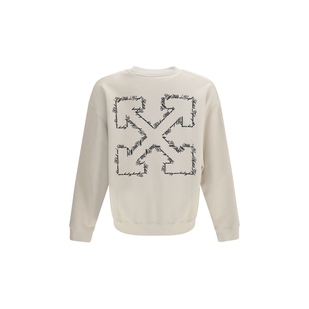 Off-White Beige Cotton Sweatshirt