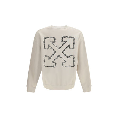 Off-White Beige Cotton Sweatshirt