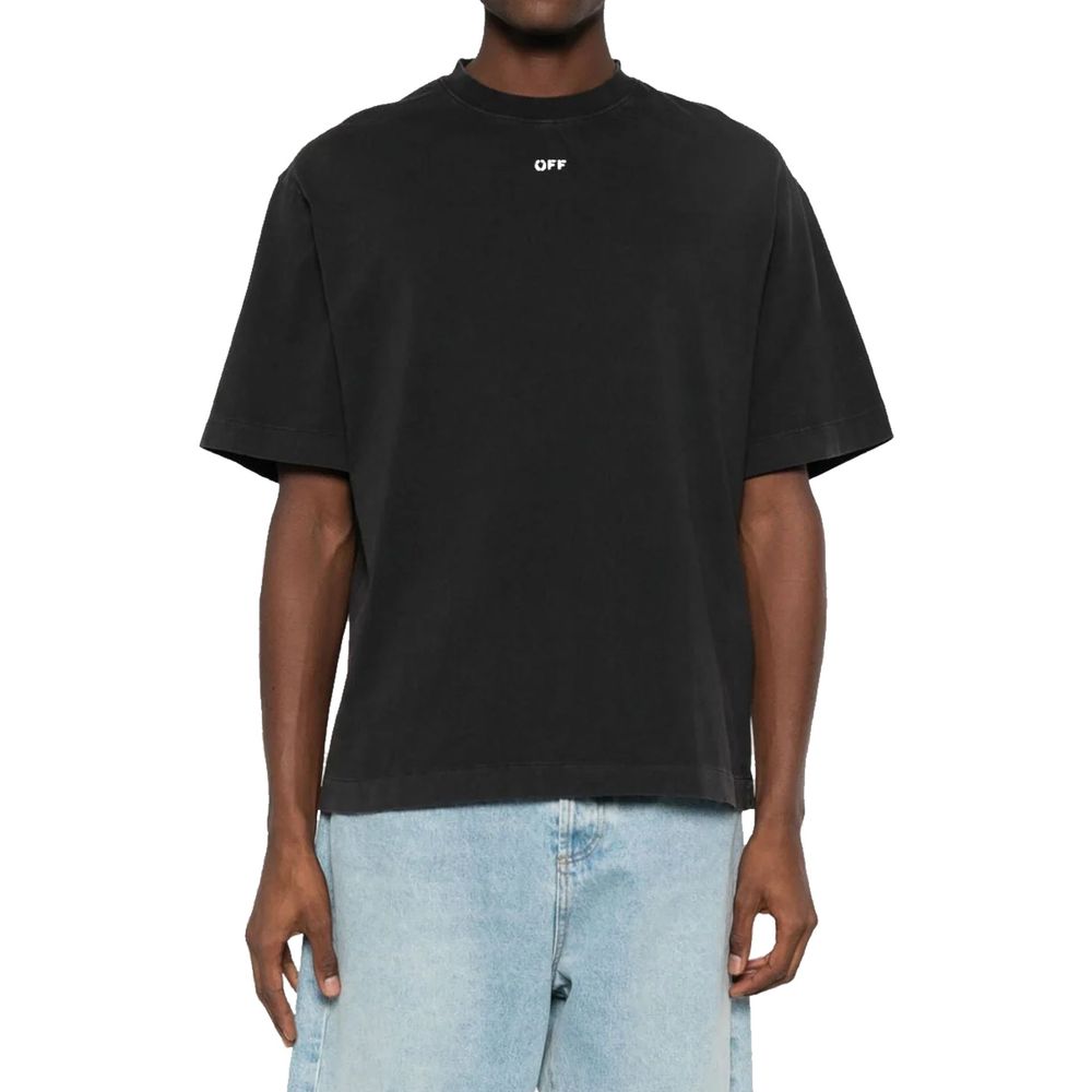 Off-White Black Cotton T-Shirt