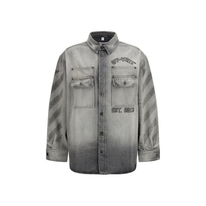 Off-White Gray Denim Shirt
