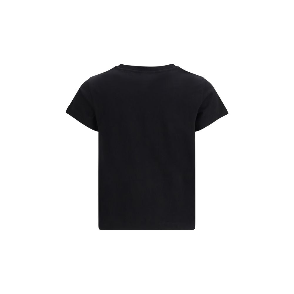 PINKO Black Cotton T-Shirt