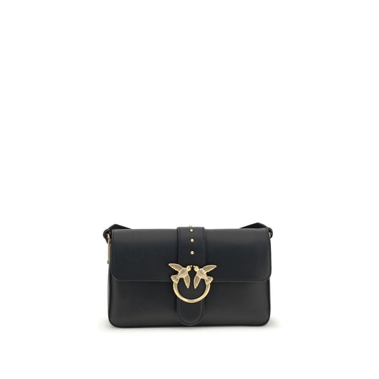 PINKO Black Leather Shoulder Bag