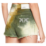 PINKO Chic Military Grøn Bomuld Dame Shorts-Modeoutlet