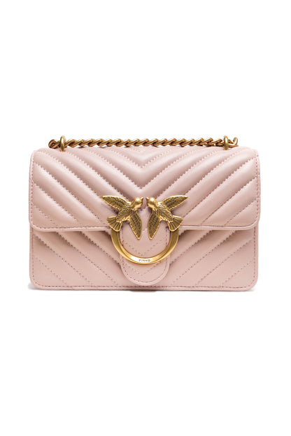 PINKO Powder Pink Love One Mini Shoulder Bag