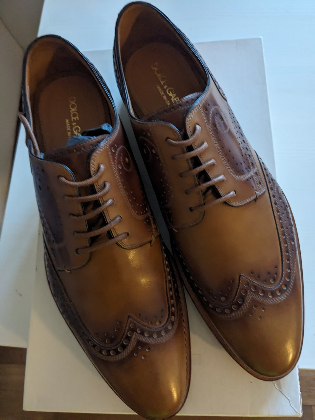 Dolce & Gabbana Giotto Paint Brown Derby Shoes – EU 42