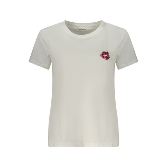 Pepe Jeans Bianco Cotton Women T-Shirt