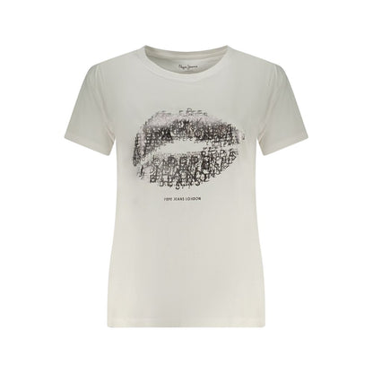 Pepe Jeans Bianco Cotton Women T-Shirt