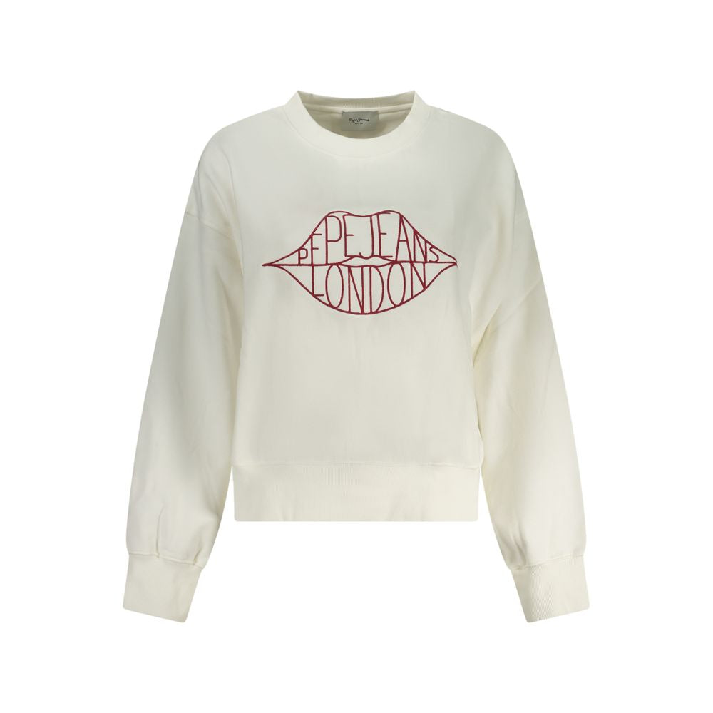 Pepe Jeans Bianco Cotton Women's Sweatshirt