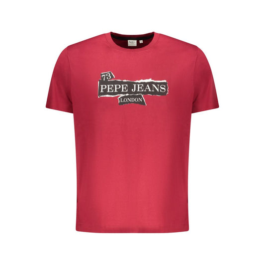 Pepe Jeans Red Cotton Men T-Shirt