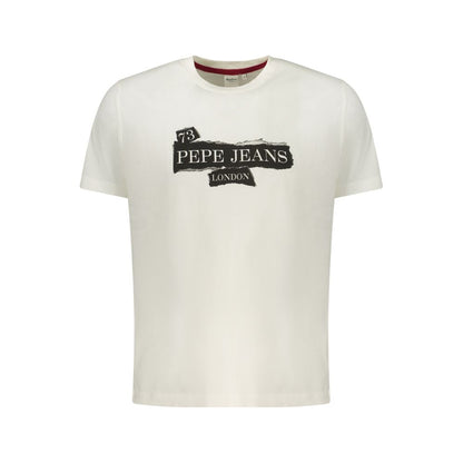 Pepe Jeans White Cotton Men T-Shirt