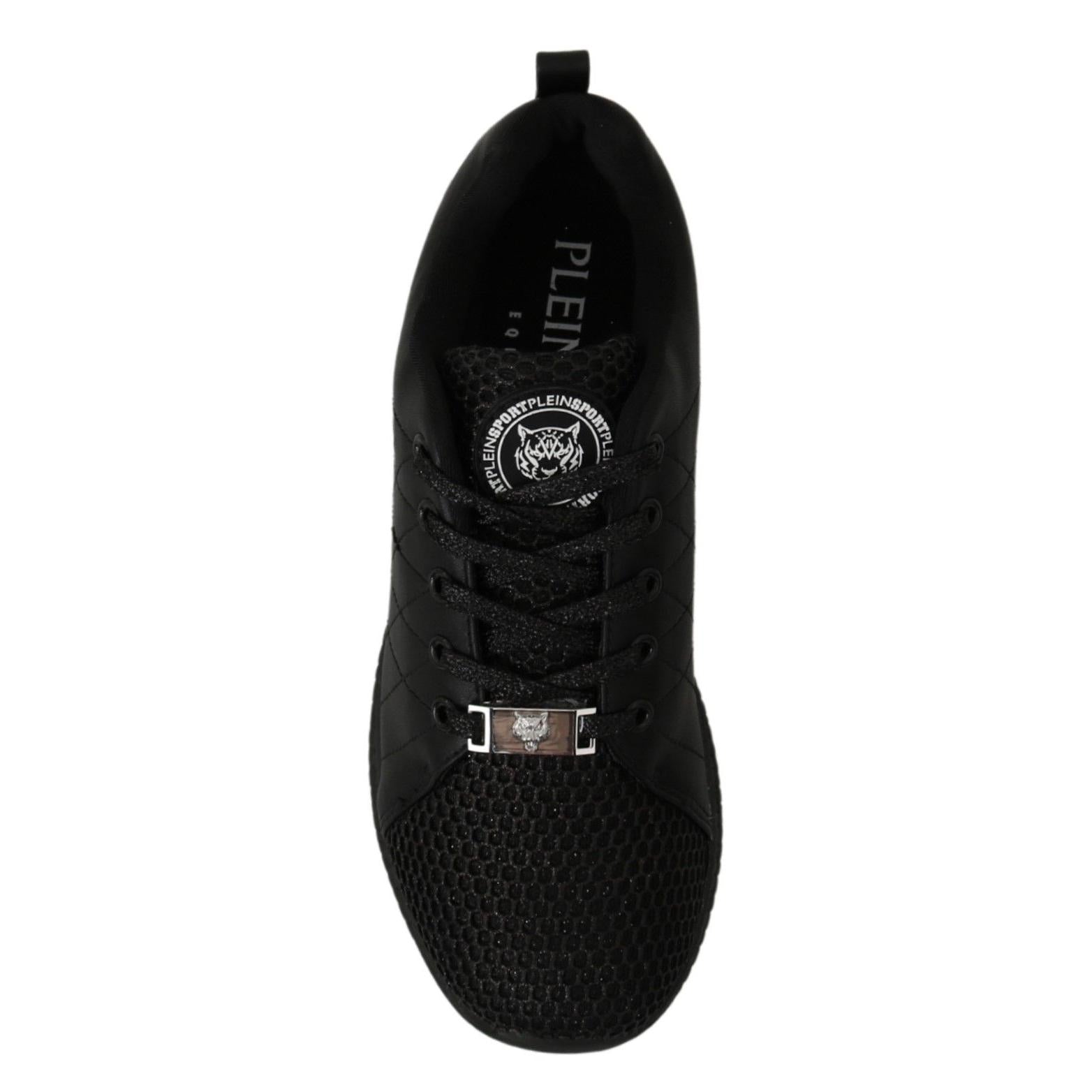 Philipp Plein Black Casual Running Sneakers Shoes