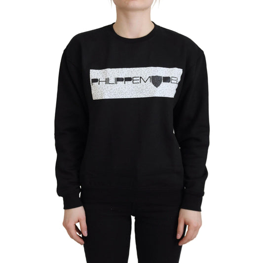 Philippe Model Black Printed Long Sleeves Pullover Sweater
