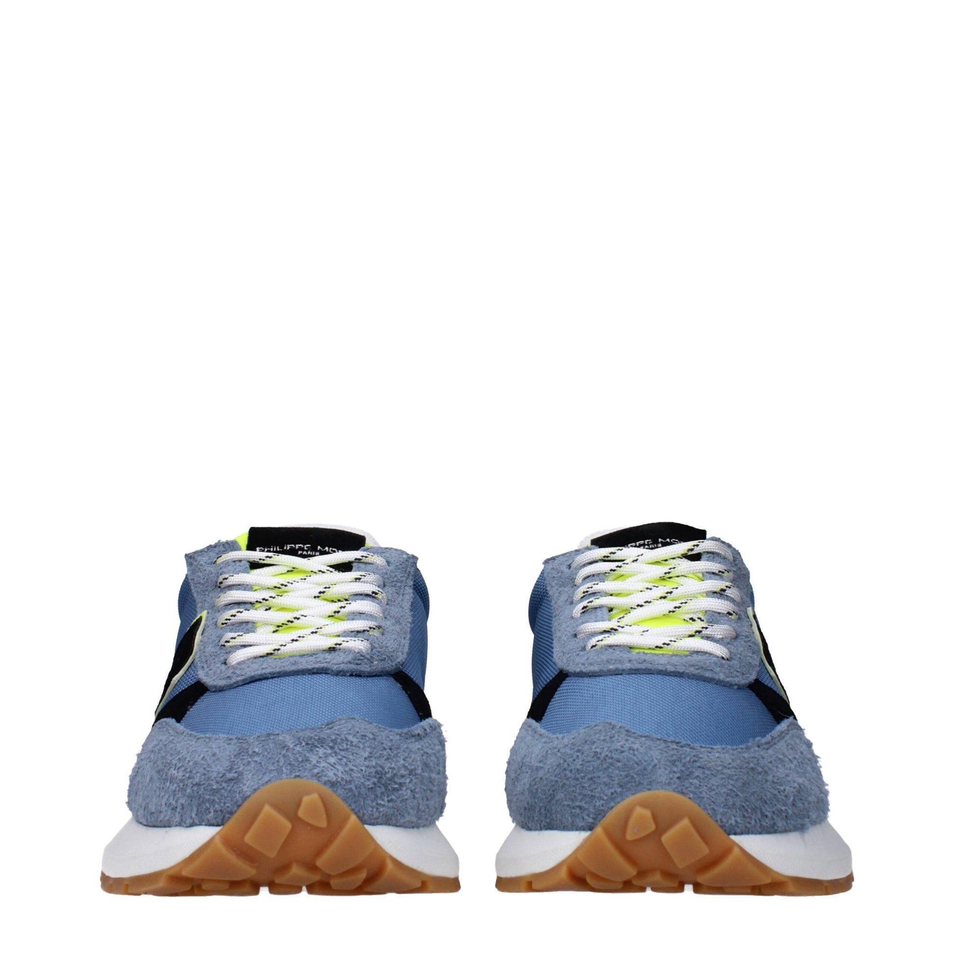 Philippe Model Blue Fabric Athletic Sneakers