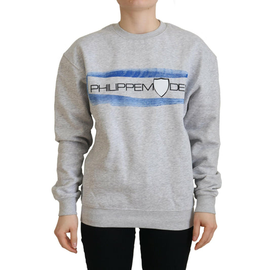 Philippe Model Gray Printed Long Sleeves Pullover Sweater