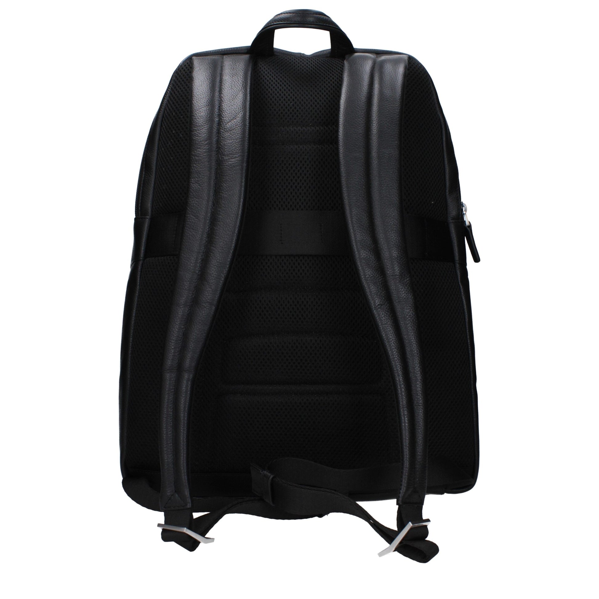 Piquadro Black Leather Backpack