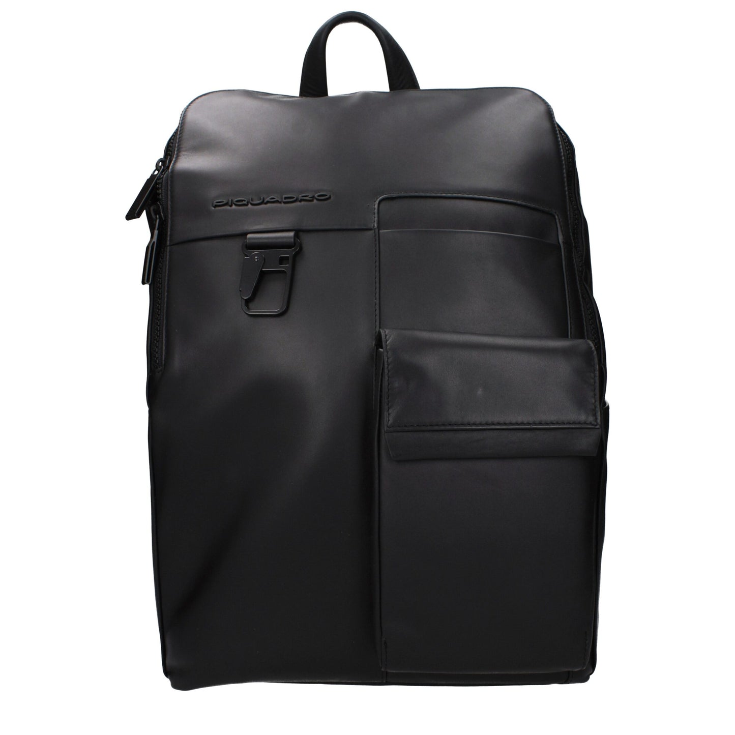 Piquadro Black Leather Backpack
