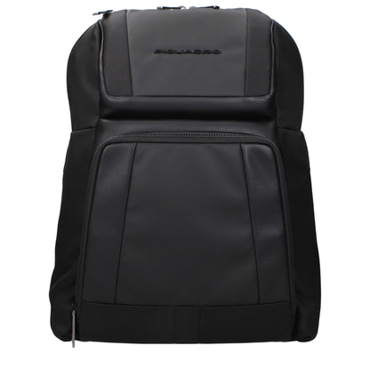 Piquadro Black Nylon Backpacks
