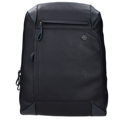 Piquadro Blue Leather Backpack