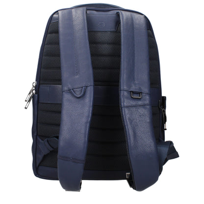 Piquadro Blue Leather Backpacks