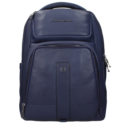 Piquadro Blue Leather Backpacks