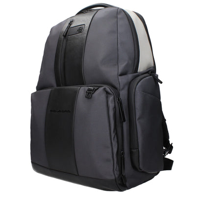 Piquadro Gray Nylon Backpacks