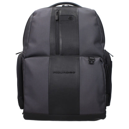 Piquadro Gray Nylon Backpacks
