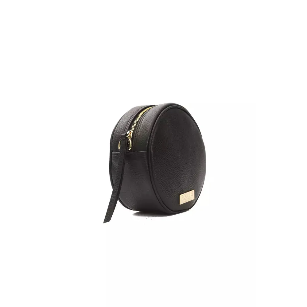Pompei Donatella Black Leather Women Crossbody Bag