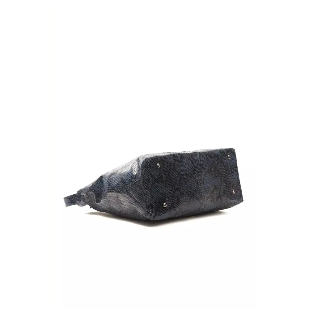 Pompei Donatella Blue Leather Women Shoulder Bag
