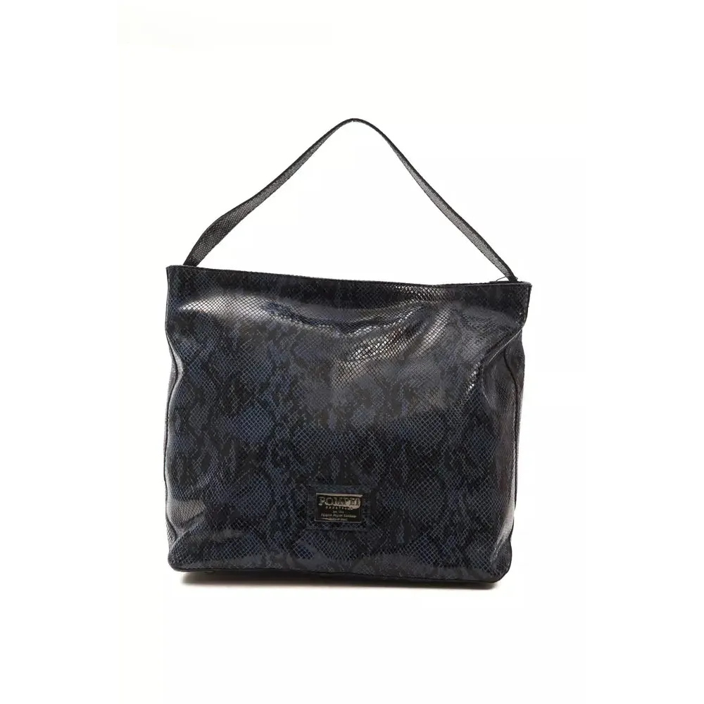 Pompei Donatella Blue Leather Women Shoulder Bag