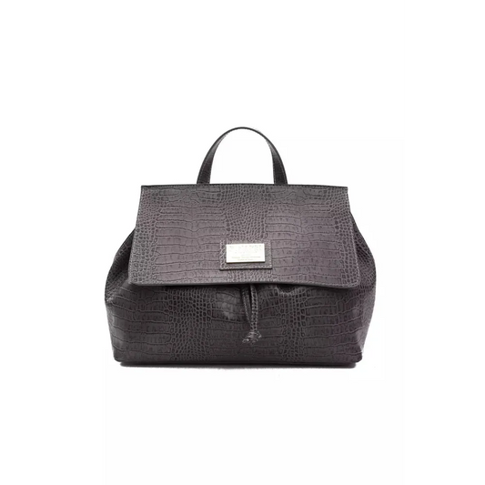 Pompei Donatella Gray Leather Women Shoulder Bag
