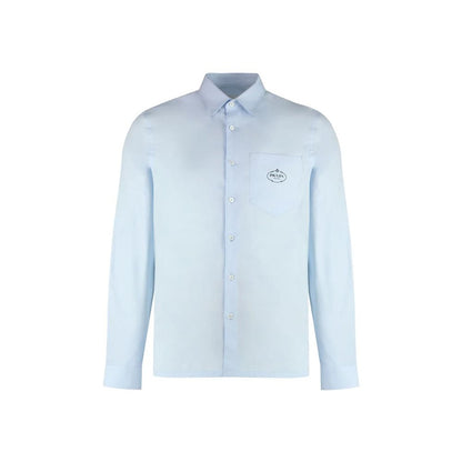 Prada Blue Cotton Dress Shirt