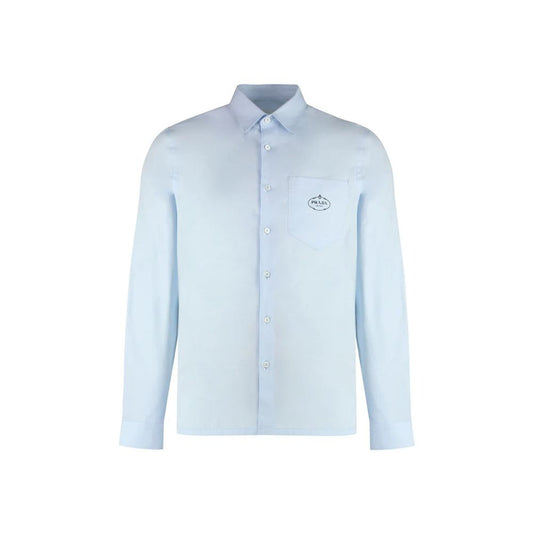 Prada Blue Cotton Dress Shirt