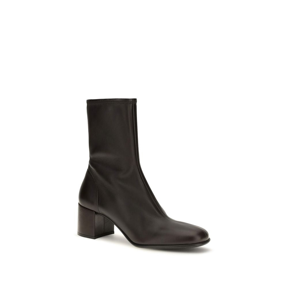 Prada Brown Lamb Ovis Aries Ankle Boots