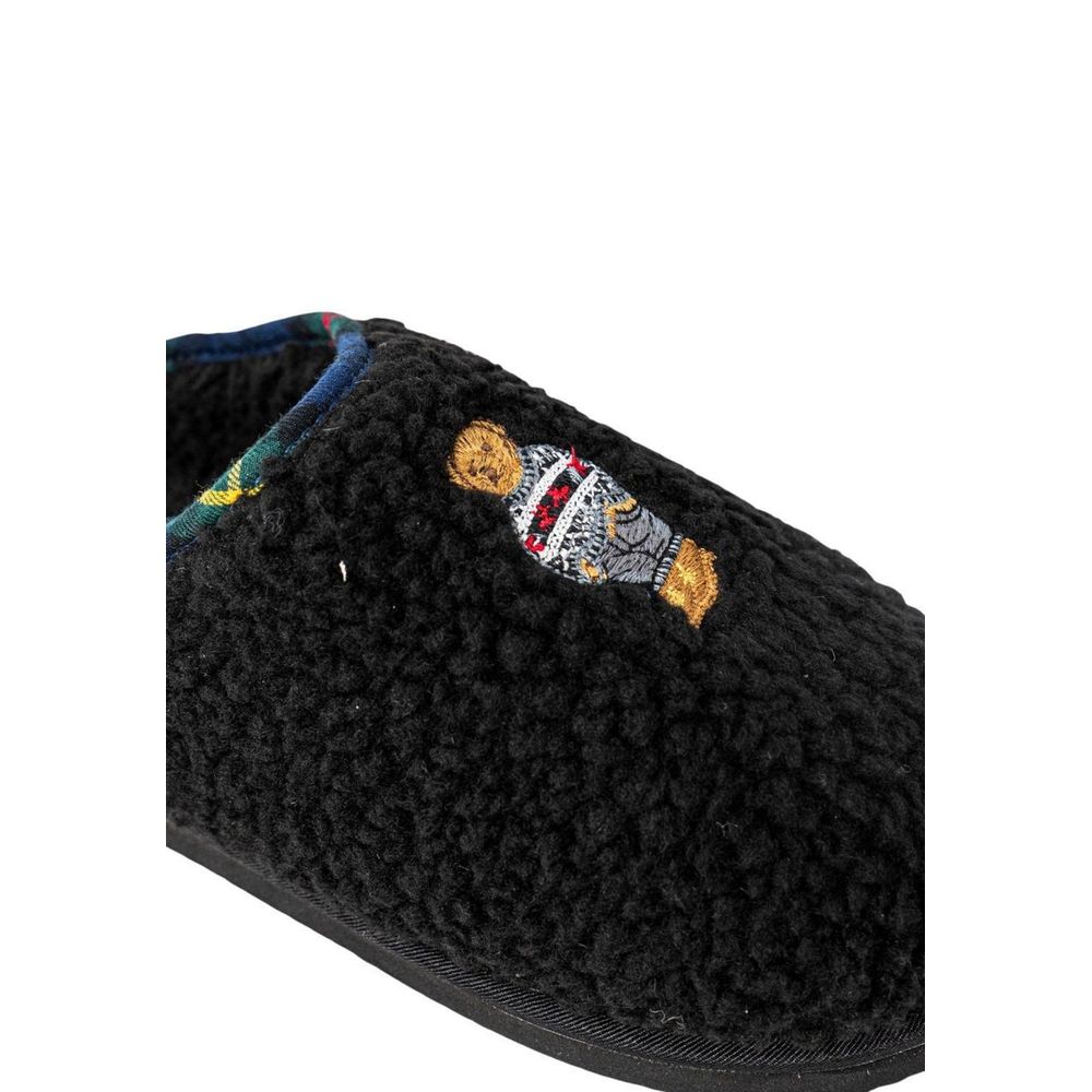 Ralph Lauren Black Cotton Slippers