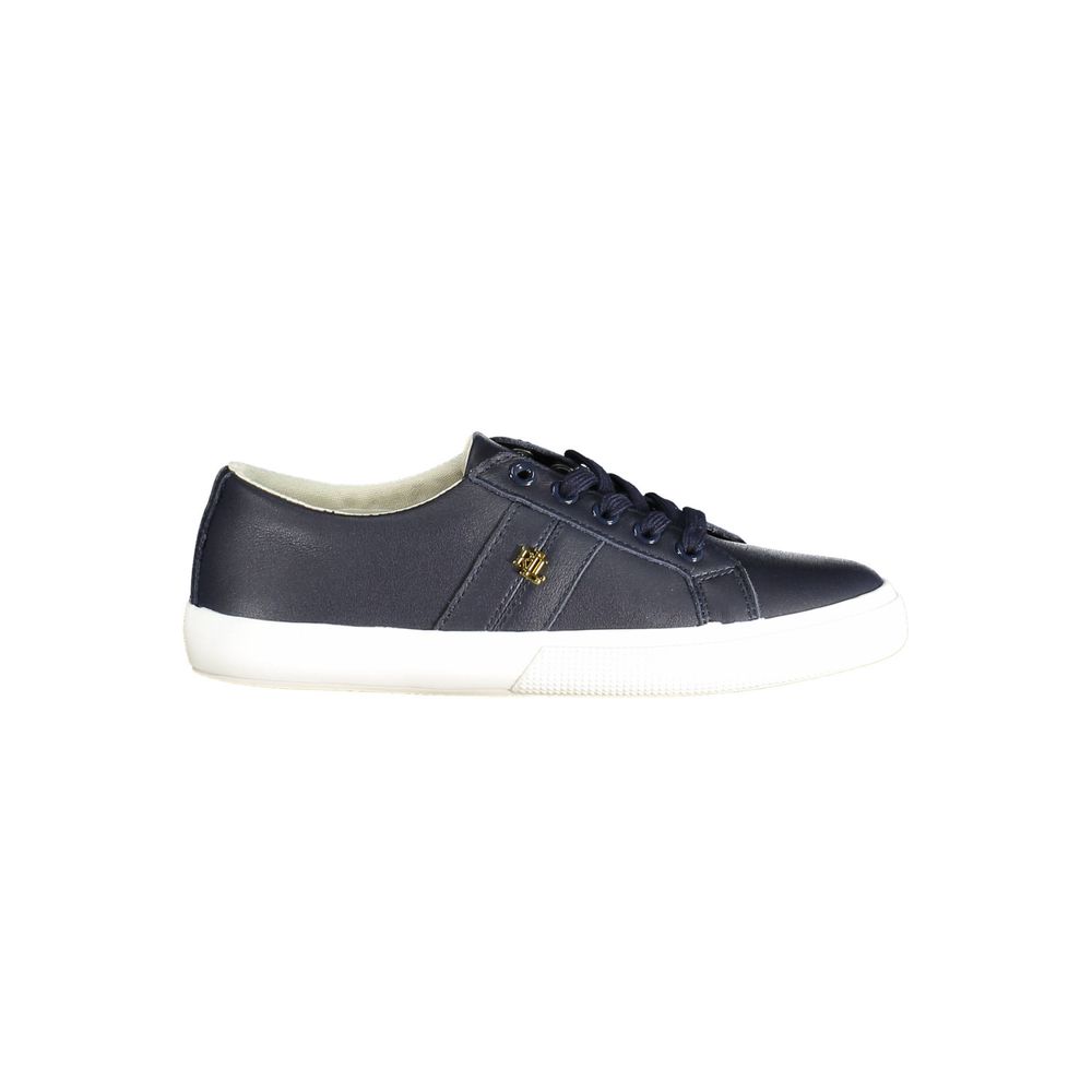 Ralph Lauren Blue Leather Women Sneakers