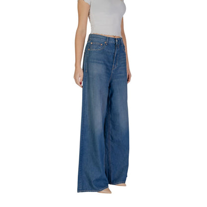 Replay Blue Cotton Bootcut Jean
