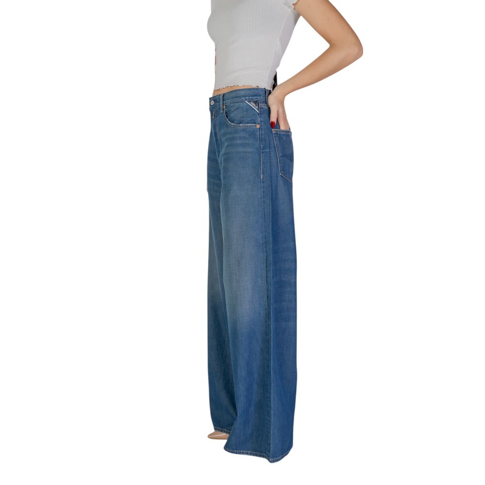 Replay Blue Cotton Bootcut Jean