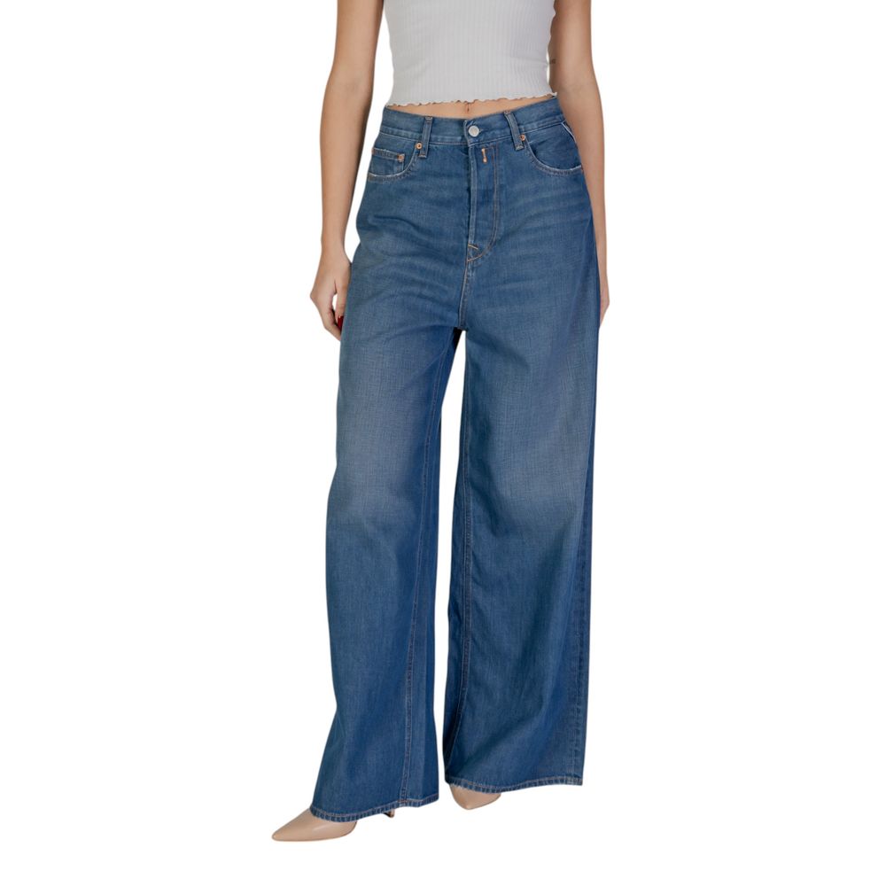 Replay Blue Cotton Bootcut Jean